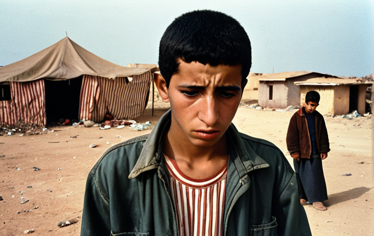 **Image Prompt:** A somber scene depicting Algerian youth facing unemployment amidst a backdrop of economic hardship in the late 1980s/early 1990s. The focus should be on their disillusionment and lack of opportunity.